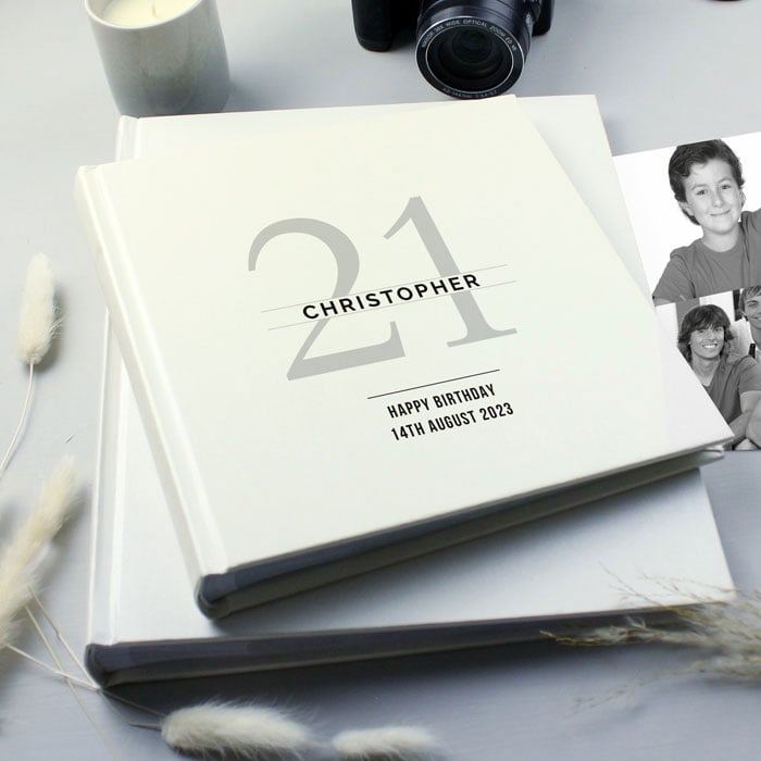 Personalised Birthday Square Photo Album Any Age