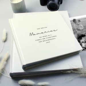 Personalised Free Text Square Cream Photo Album 30 Page