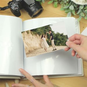Personalised Free Text Square Cream Photo Album 30 Page