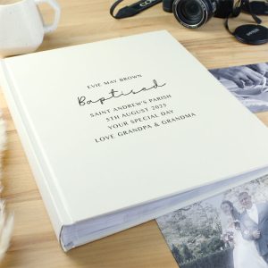 Personalised Free Text Square Cream Photo Album 30 Page