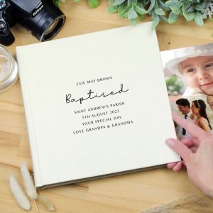 Personalised Free Text Square Cream Photo Album 30 Page