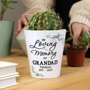 Personalised In Loving Memory Ceramic Memorial Plant Pot
