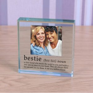 Photo Upload Bestie Glass Token Best Friend Gift