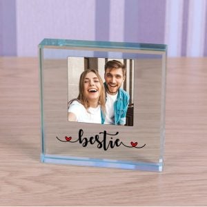 Glass Photo Upload Token Bestie - Best Friend Gift