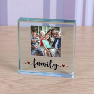 Glass Photo Upload Keepsake Token - Family Gift