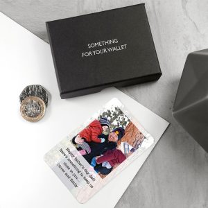 Dad's Personalised Engraved Photo Wallet Metal Keepsake Card