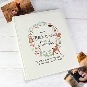 Woodland Animals Personalised Baby Photo Album Interleaved