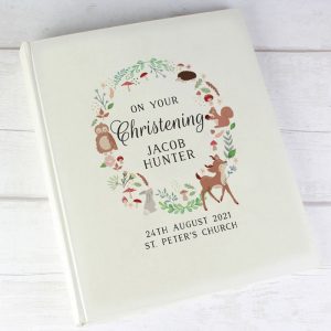 Woodland Animals Personalised Baby Photo Album Interleaved