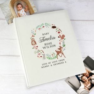 Woodland Animals Personalised Baby Photo Album Interleaved