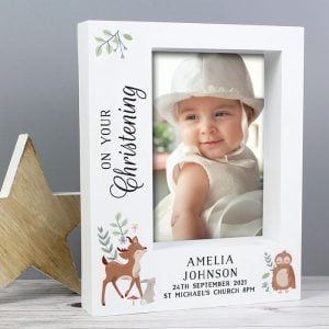 Personalised Woodland Animals 5x7 Inch Box Photo Frame