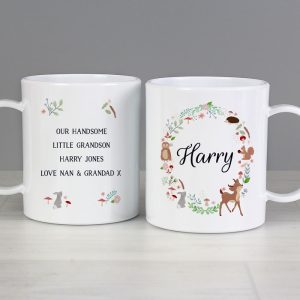 Personalised Woodland Animals Toddlers Plastic Mug
