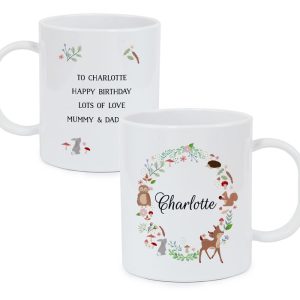 Personalised Woodland Animals Toddlers Plastic Mug