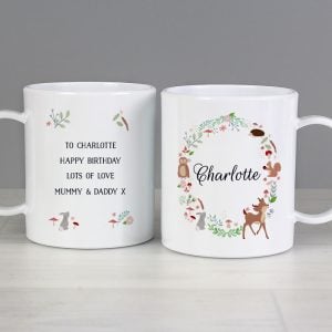 Personalised Woodland Animals Toddlers Plastic Mug
