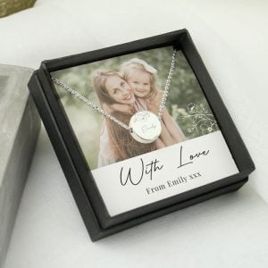 Personalised Photo Upload Necklace and Box Mother's Day