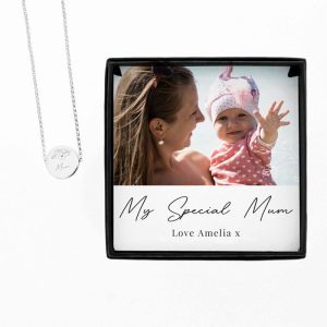 Personalised Photo Upload Necklace and Box Mother's Day