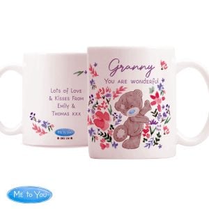 Personalised Me To You Floral Mug Grandmother Mum Sister