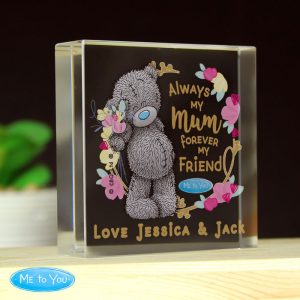 Personalised Me To You Forever My Friend Crystal Token Mum
