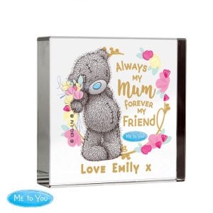 Personalised Me To You Forever My Friend Crystal Token Mum