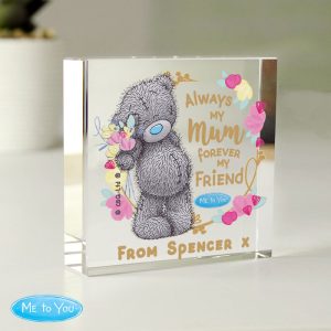 Personalised Me To You Forever My Friend Crystal Token Mum