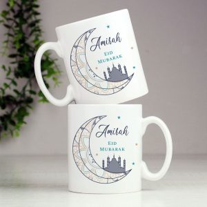 Personalised Eid and Ramadan White Ceramic Mug Men or Women