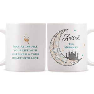 Personalised Eid and Ramadan White Ceramic Mug Men or Women