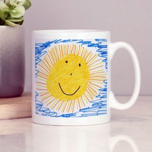 Personalised Children's Drawing Photo Upload Mug Mum Dad
