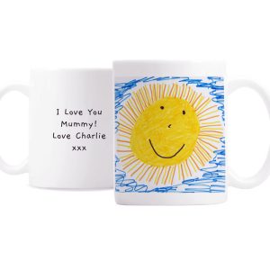 Personalised Children's Drawing Photo Upload Mug Mum Dad