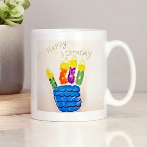Personalised Children's Drawing Photo Upload Mug Mum Dad