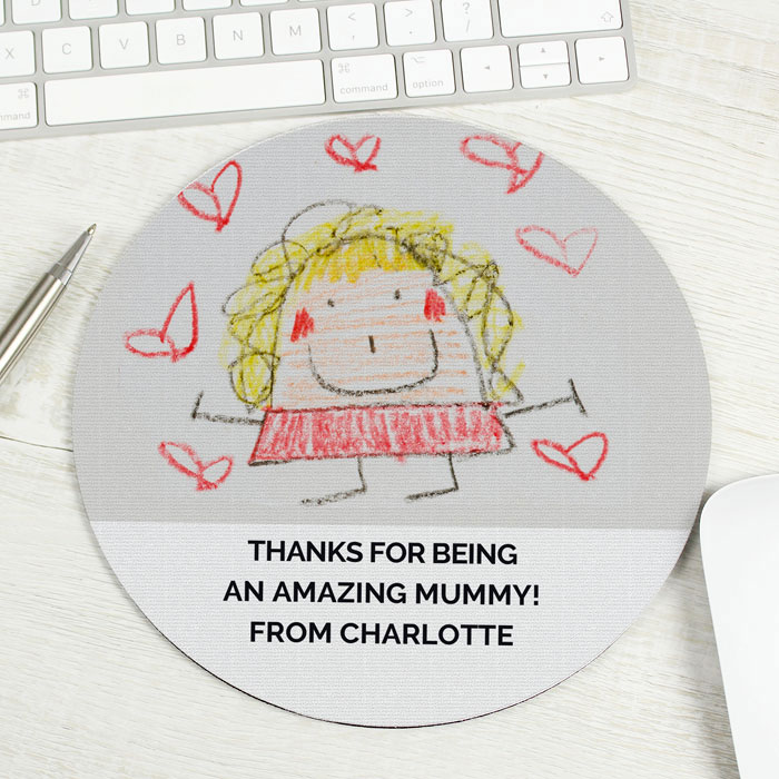 Personalised Children's Drawing Photo Upload Mouse Mat
