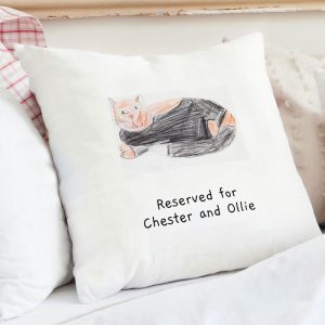 Personalised Children's Drawing Photo Upload Cushion Mum Nan