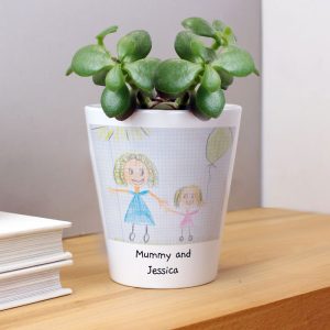 Personalised Children's Drawing Photo Upload Plant Pot