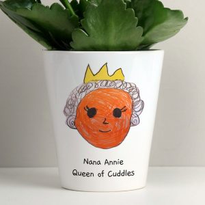 Personalised Children's Drawing Photo Upload Plant Pot