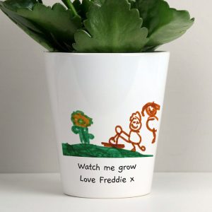 Personalised Children's Drawing Photo Upload Plant Pot