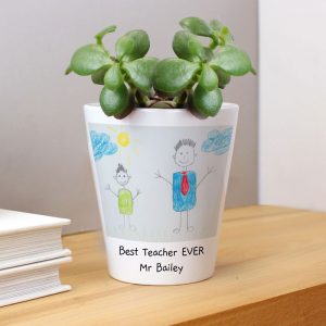 Personalised Children's Drawing Photo Upload Plant Pot
