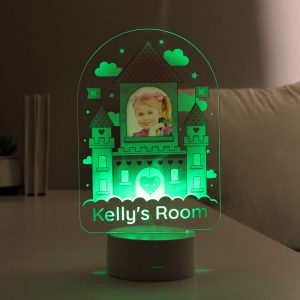 Personalised Pink Castle Photo Upload LED Light