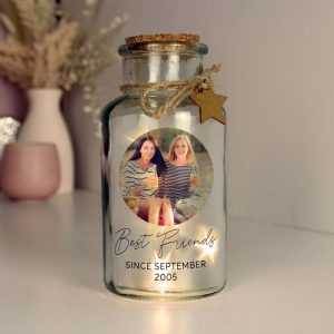 Women's Personalised Photo Upload LED Glass Jar - Mum's Gift