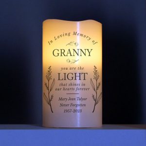 Personalised In Loving Memory LED Candle