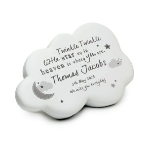 Personalised Twinkle Twinkle Resin Cloud Infant Memorial