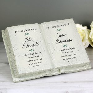 Personalised Couples In Loving Memory Resin Book Ornament