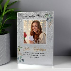 Personalised In Loving Memory 4x4 Inch Glitter Photo Frame