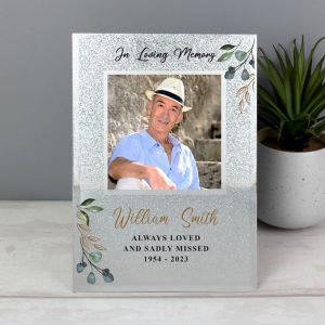 Personalised In Loving Memory 4x4 Inch Glitter Photo Frame