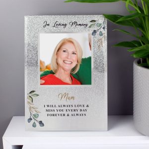 Personalised In Loving Memory 4x4 Inch Glitter Photo Frame