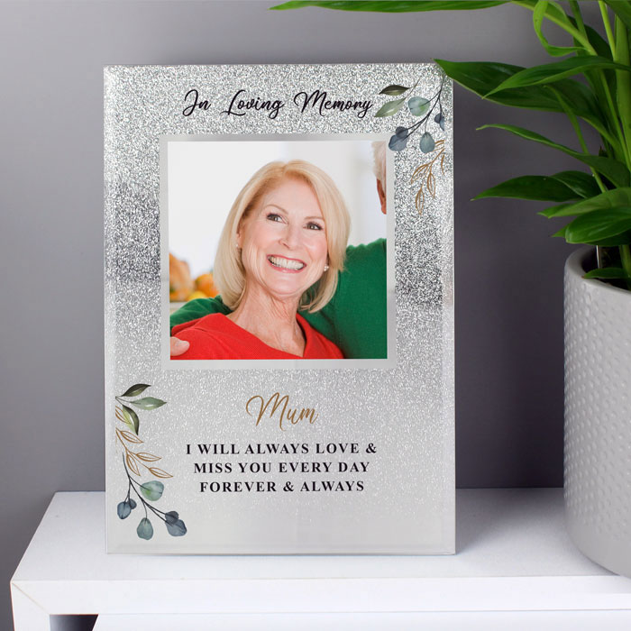 Personalised In Loving Memory 4x4 Inch Glitter Photo Frame