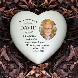 Personalised In Loving Memory Photo Memorial Resin Heart