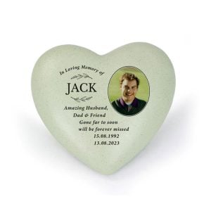 Personalised In Loving Memory Photo Memorial Resin Heart