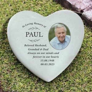 Personalised In Loving Memory Photo Memorial Resin Heart