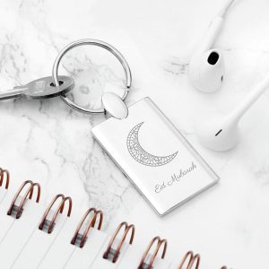 Personalised Eid Mubarak Rectangle Keyring