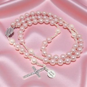 Personalised Pearl and Sterling Silver Rosary