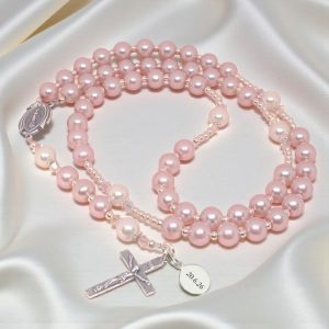 Personalised Pearl and Sterling Silver Rosary