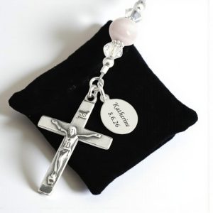 Personalised Pearl and Sterling Silver Rosary